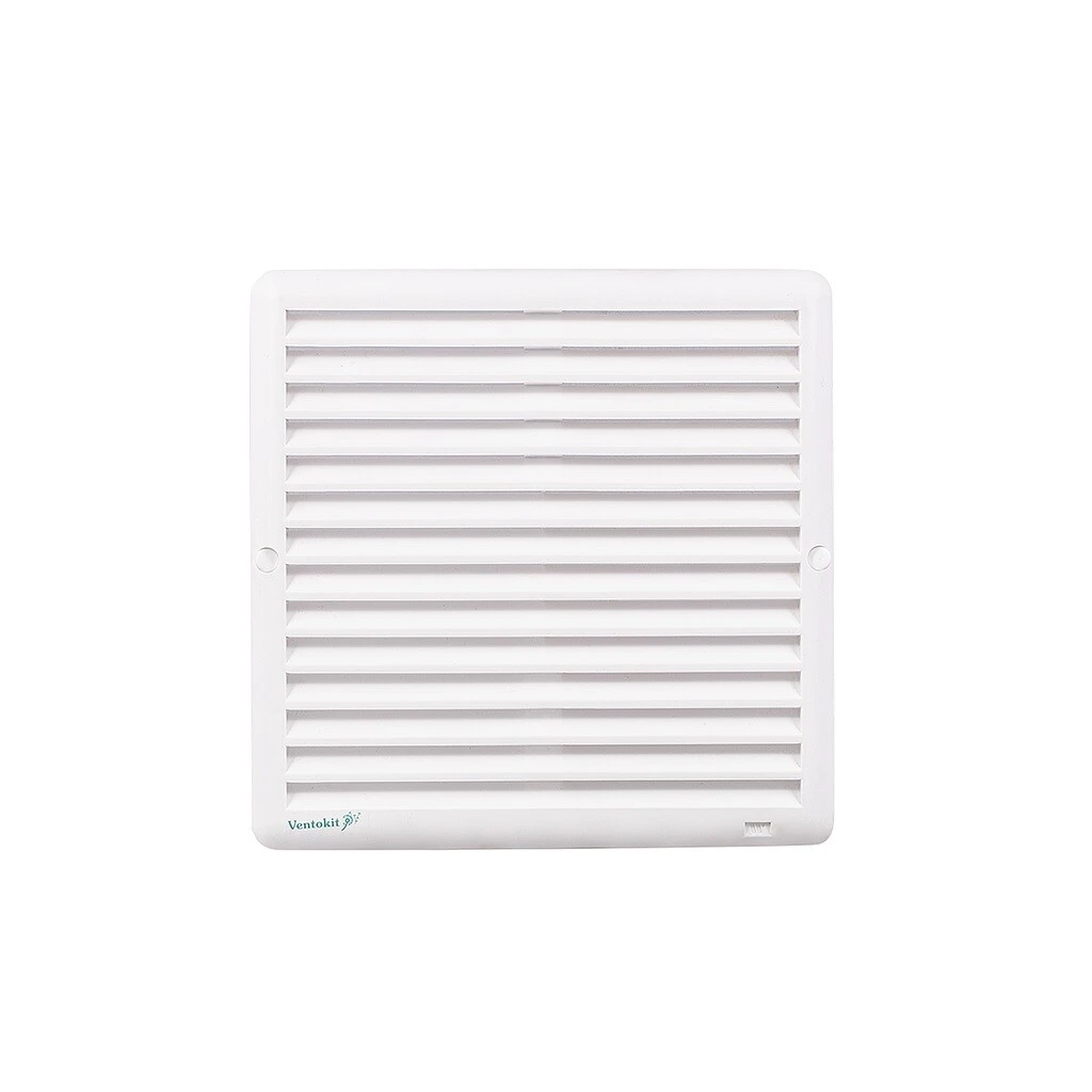 Rejilla de Ventilación PVC 19x19cm con mosquitero Ventokit