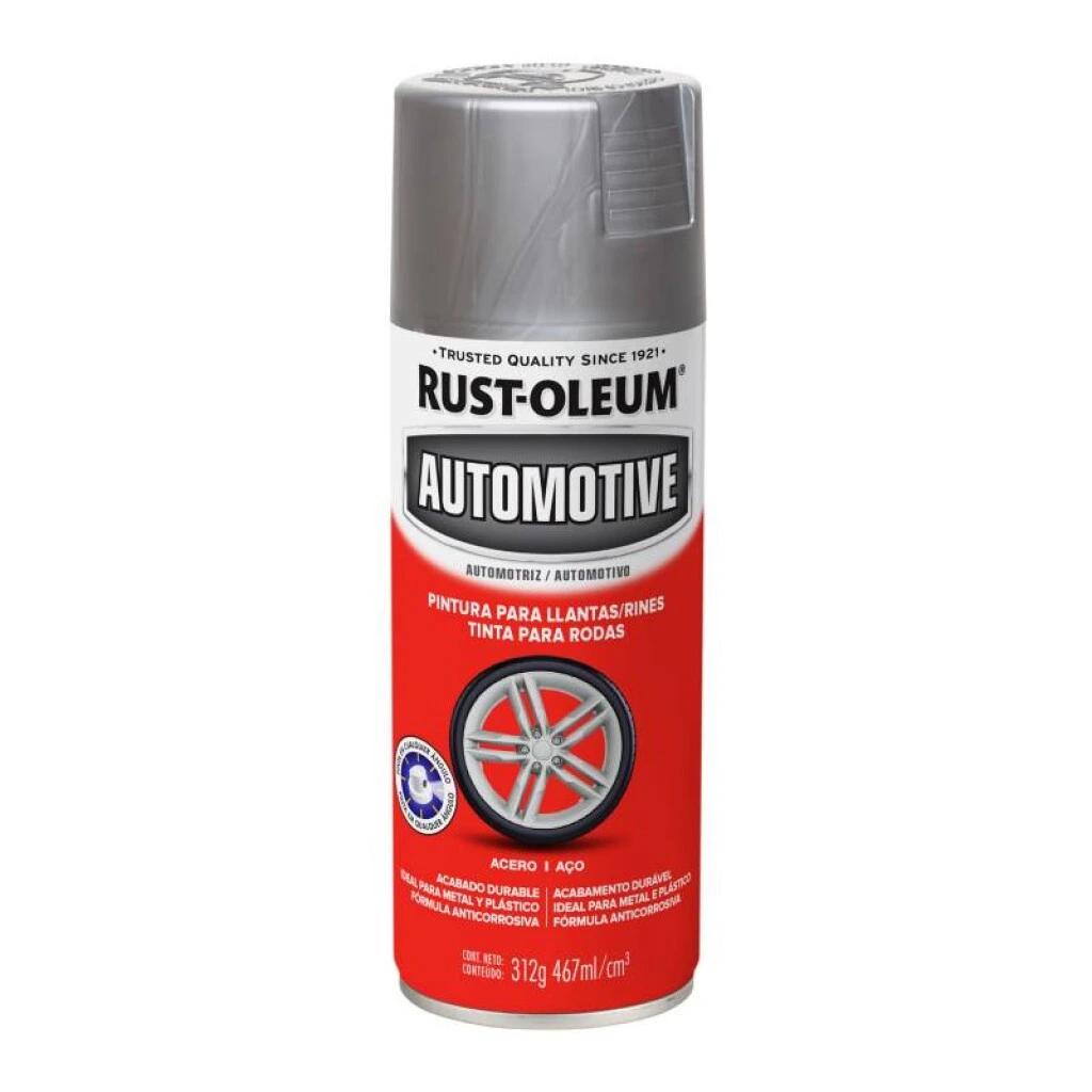 Esmalte Aerosol Para llantas 312Gr - Acero Brillante Rust Oleum