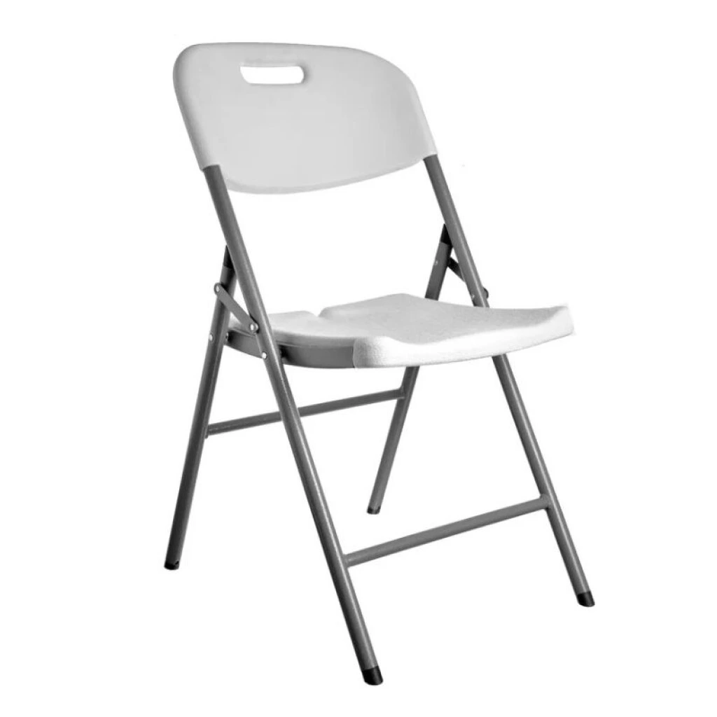 SILLA PLEGABLE REFORZADA PARA EXTERIOR - BLANCA