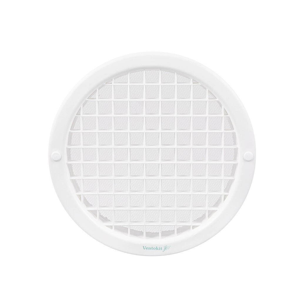 Rejilla de Ventilación para Vidrio 150mm Con Tejido Mosquitero Ventokit