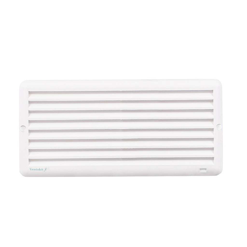 Rejilla de Ventilación PVC 12x25cm con mosquitero Ventokit