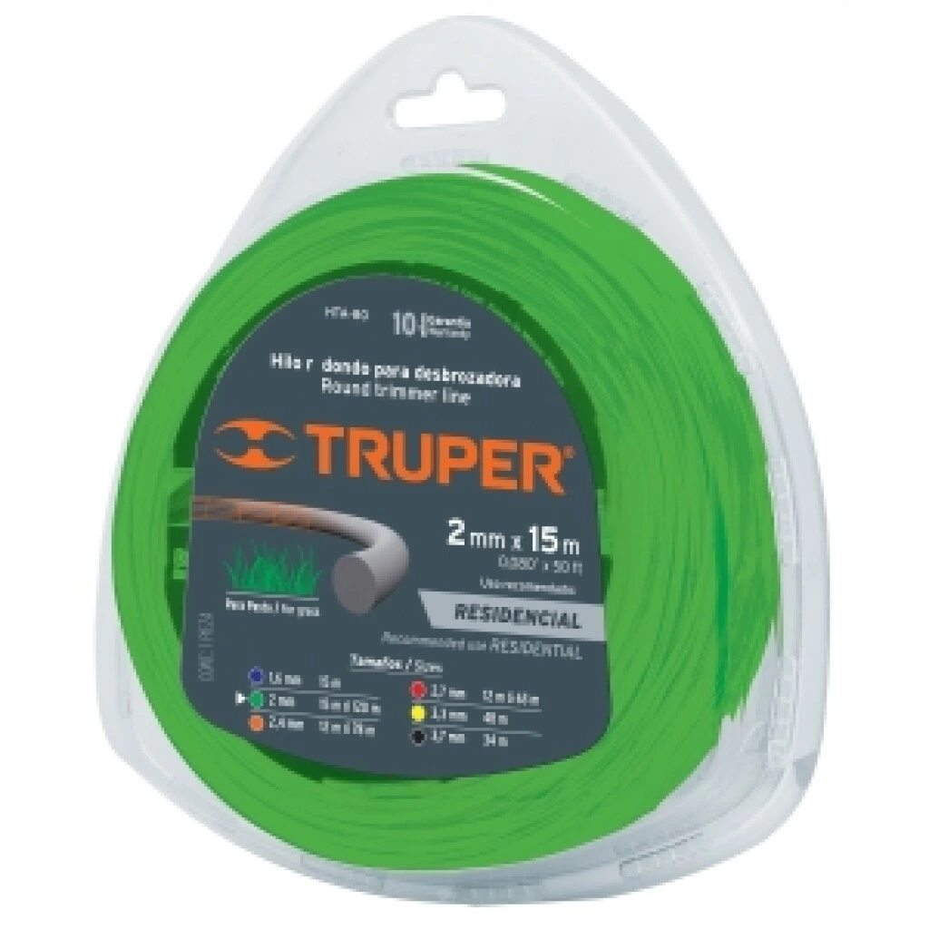 Tanza Para Bordeadora Azul 15mt 2mm Truper