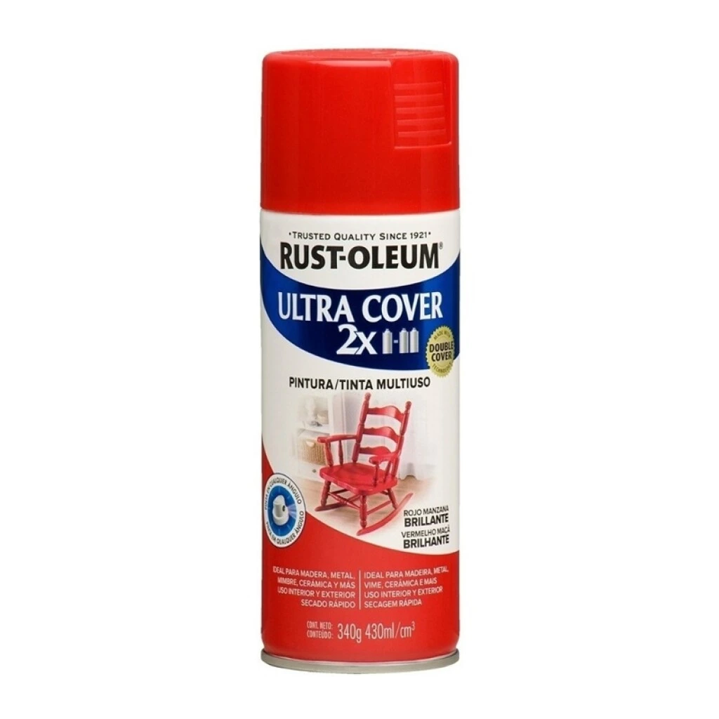 AEROSOL RUST OLEUM ULTRA COVER 2X 340gr. - ROJO MANZANA