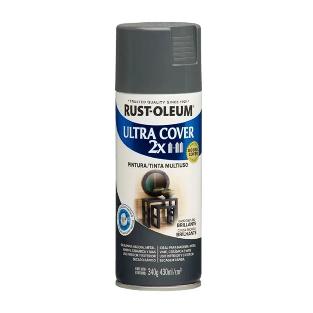 AEROSOL RUST OLEUM ULTRA COVER 2X 340gr. - GRIS OSCURO