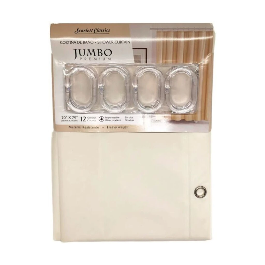 CORTINA BAÑO JUMBO 1.80 X 2.00 - VARIOS COLORES