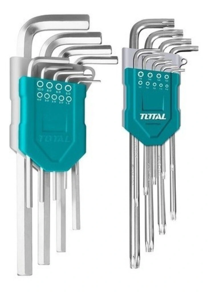 Llave Allen + Torx - Set de 18 Piezas - Total Industrial