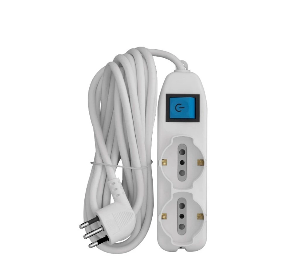 Zapatilla con 2 Schuko + 4 Modulares Blanco Electraline