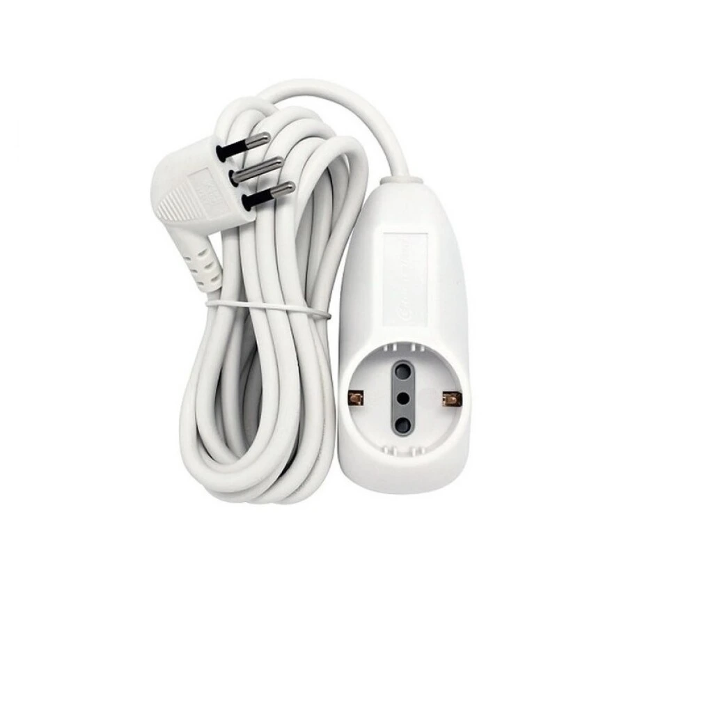 Zapatilla con 1 Schuko + 2 Modulares Blanco Electraline