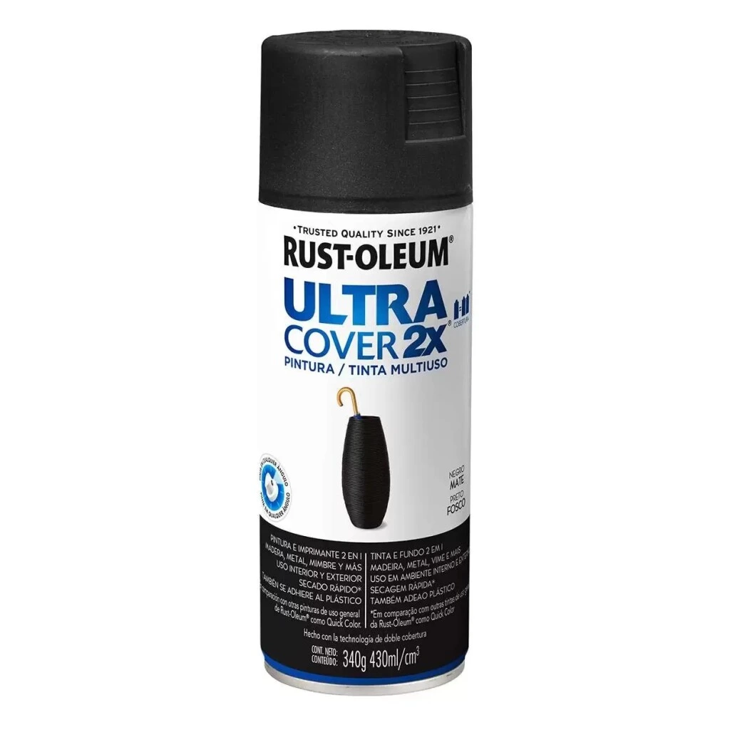 Esmalte aerosol mate 340Gr - Negro Rust Oleum