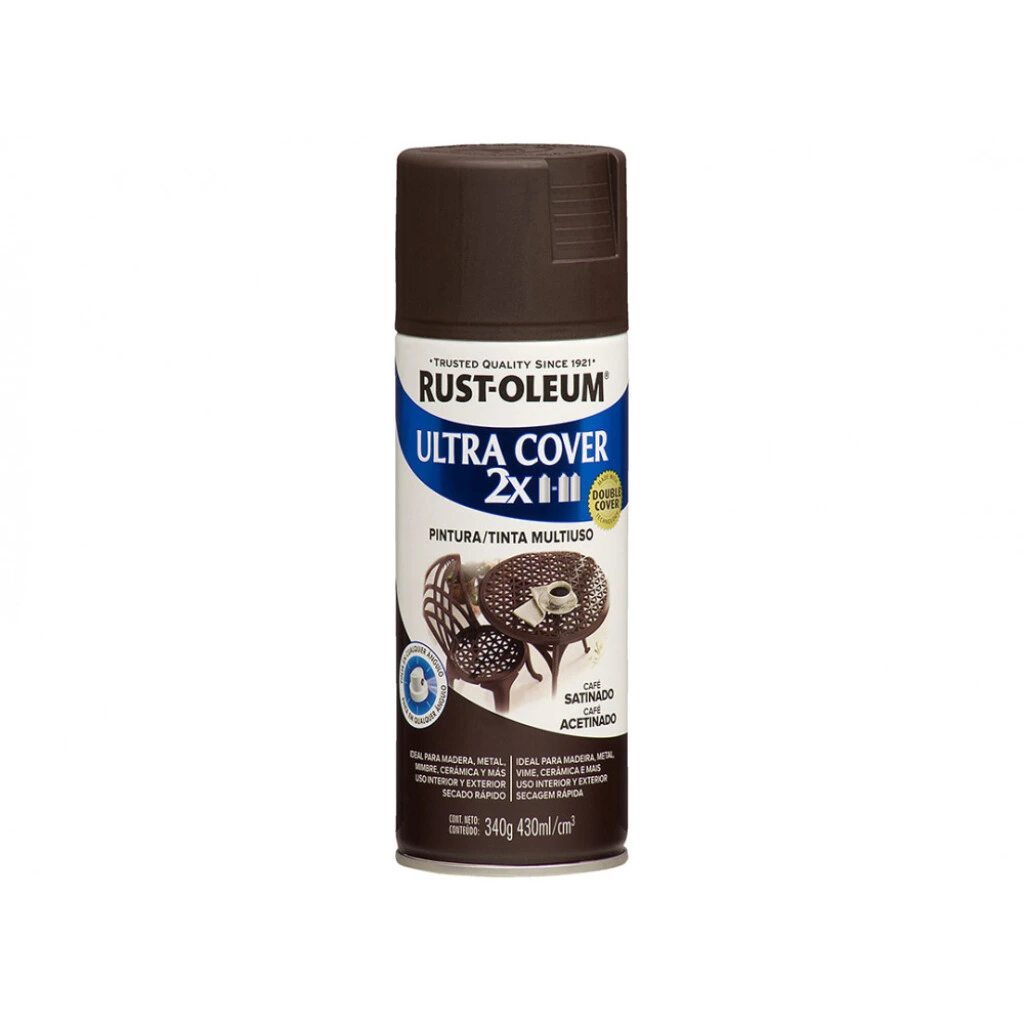 Esmalte aerosol satinado 340Gr - Cafe Rust Oleum