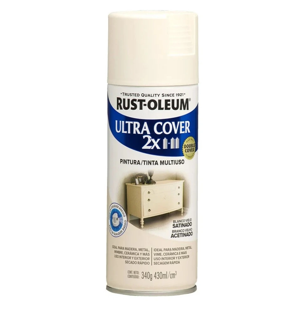 Esmalte aerosol satinado 340Gr - Blanco Viejo Rust Oleum