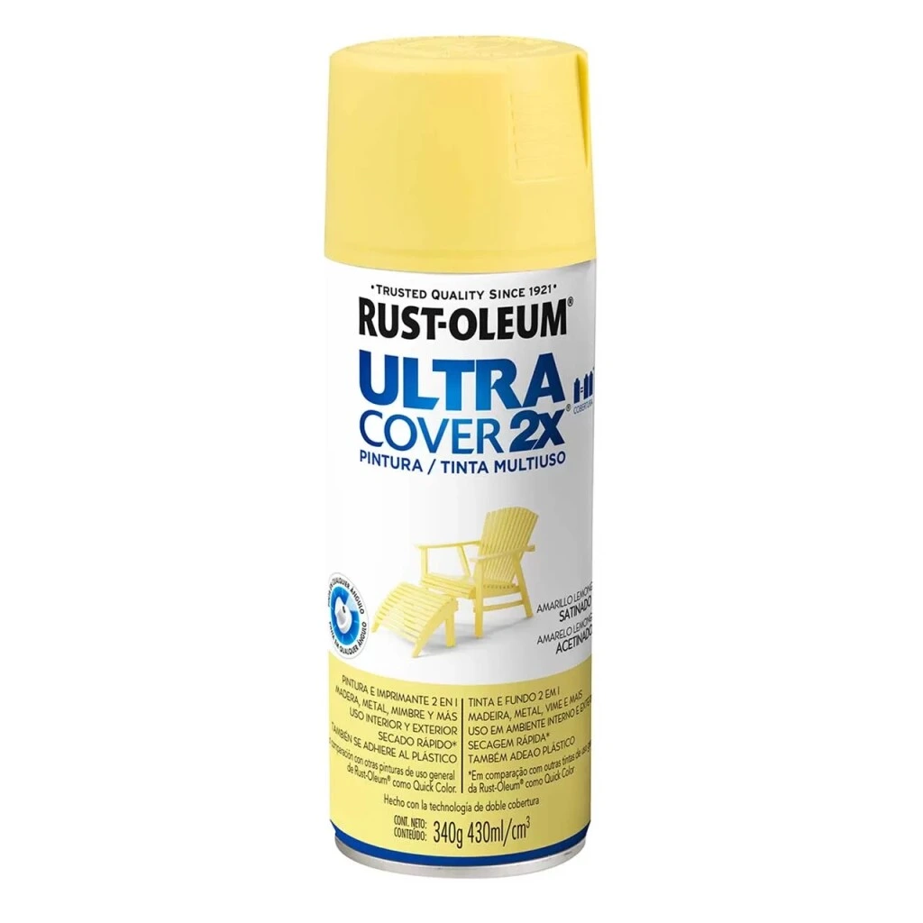 Esmalte aerosol satinado 340Gr - Amarillo Limon Rust Oleum