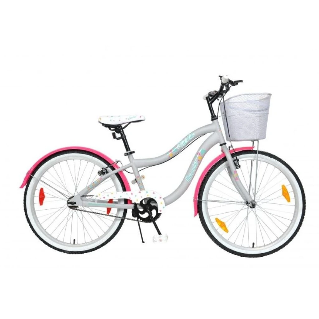 BICICLETA BACCIO MYSTIC R. 24 - GRIS/ROSADA