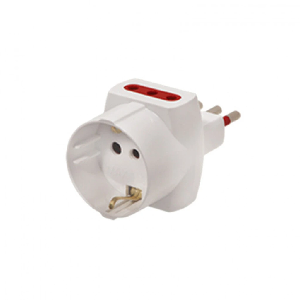 Ficha Derivador Modular a Schuko + 2 Modulares Contactum