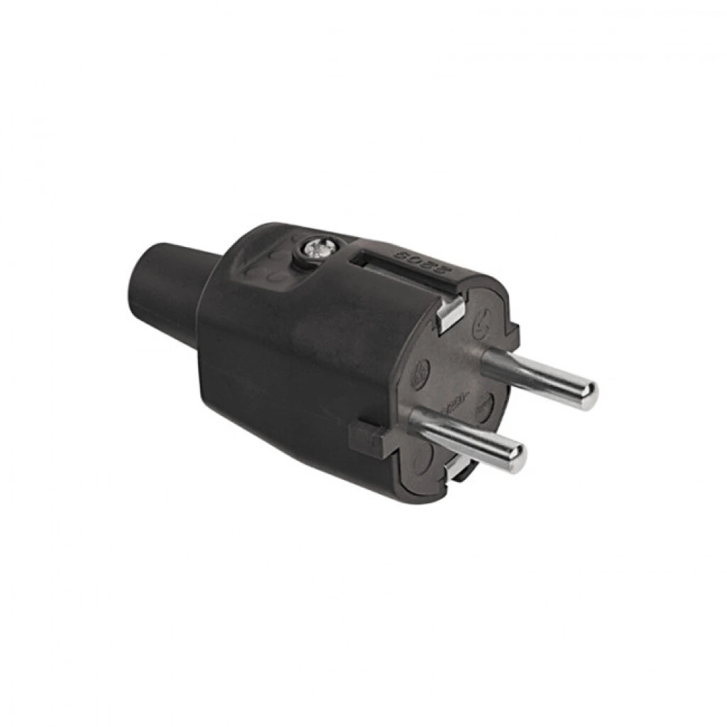Ficha Schuko 2 patas + tierra 16A Goma Contactum