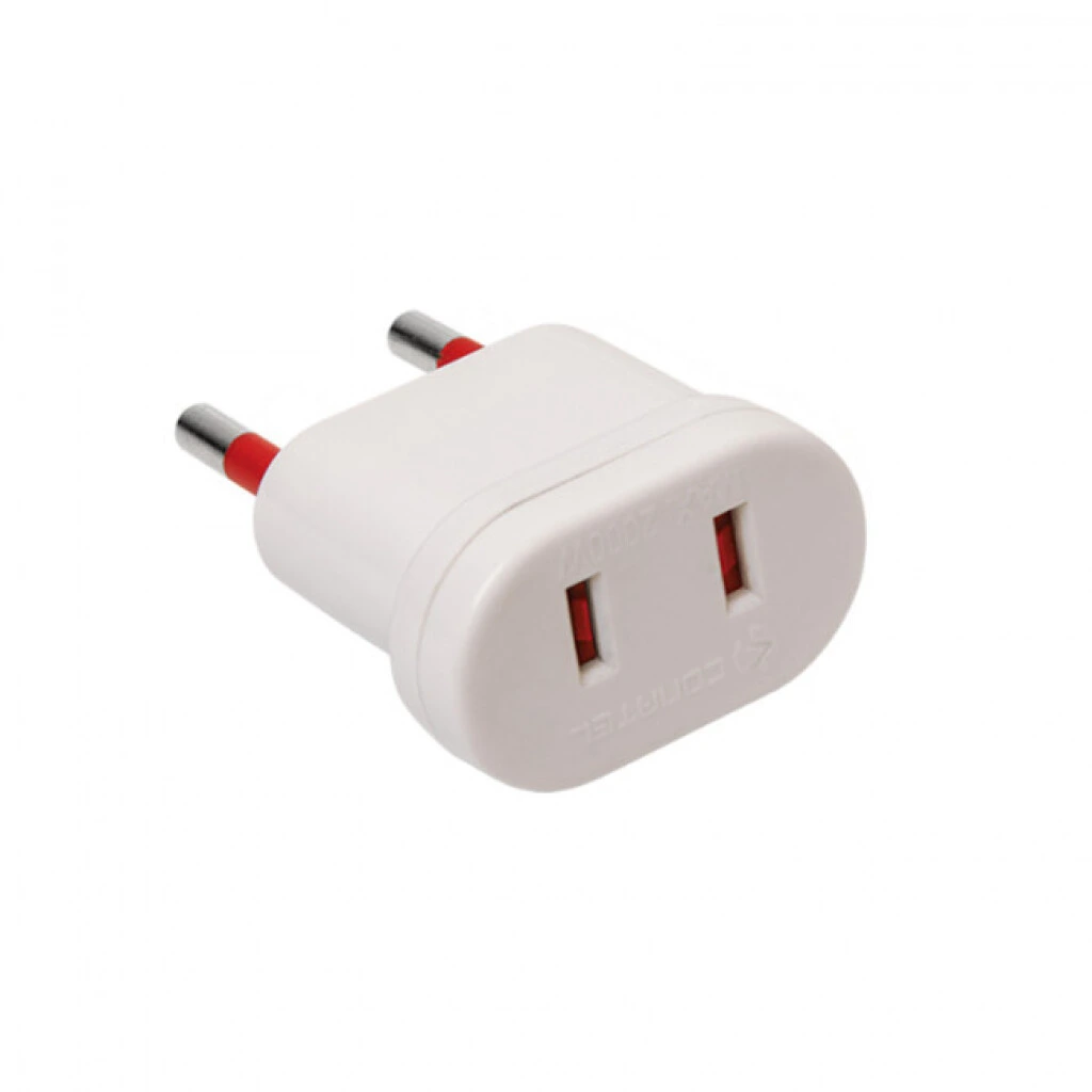 Ficha Adaptador Pase Americano Blanco Contactum