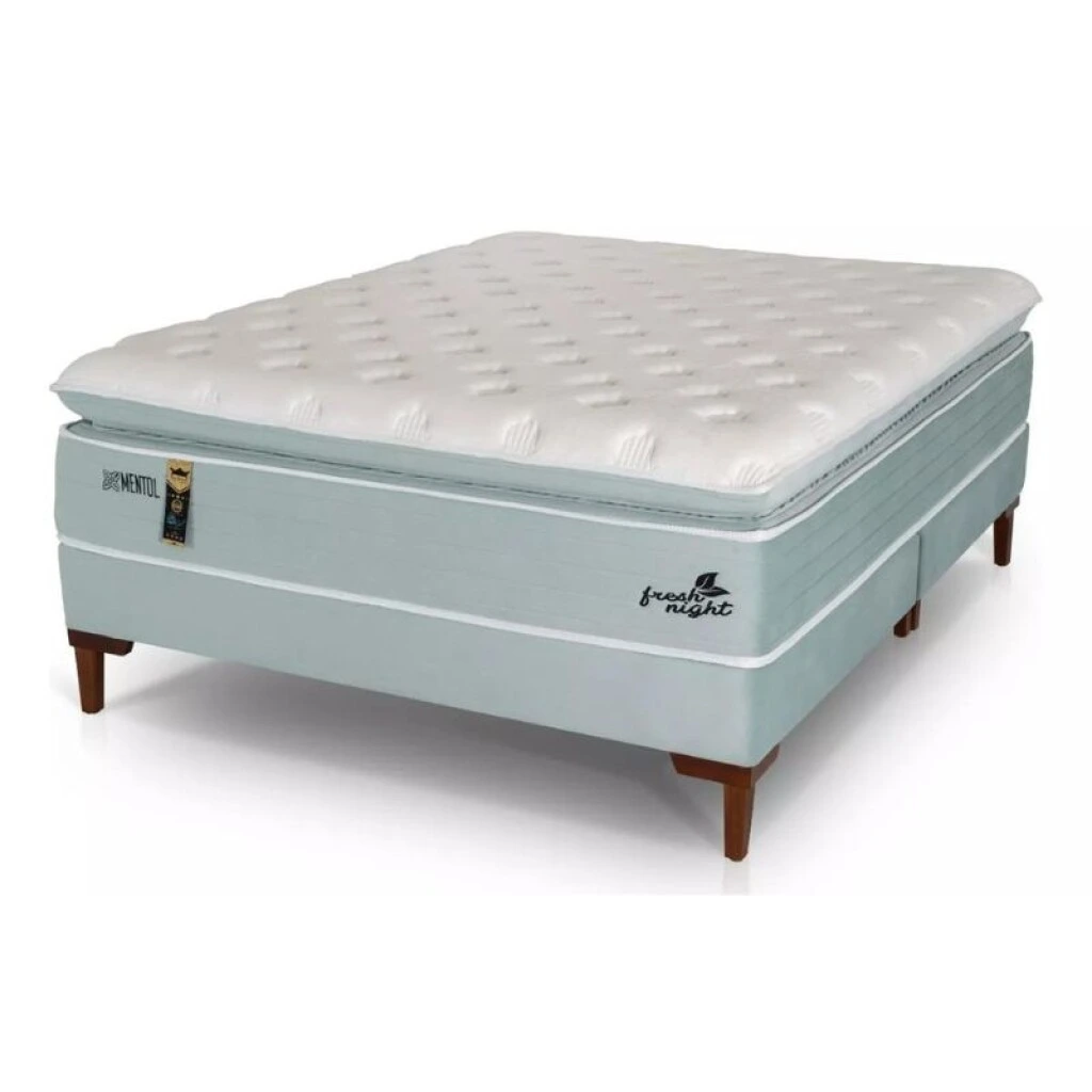 SOMMIER DE ESPUMA Y RESORTES 2 PLAZAS 1.58 MT - MOLA FRESH NIGHT TOP VERDE