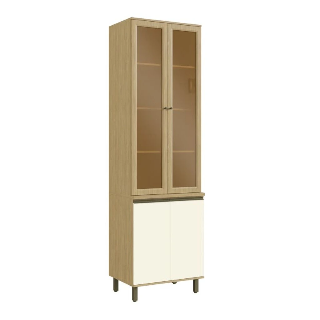 ARMARIO CRISTALERO 70 CM CON PUERTAS DE VIDRIO - NUEVA DUBAI