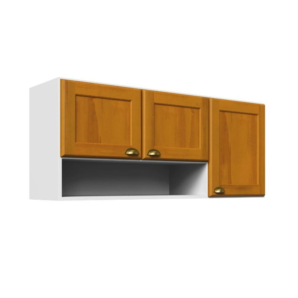 AEREO 1.20 MT 3 PUERTAS CON NICHO BLANCO/MIEL - MADERA MACIZA