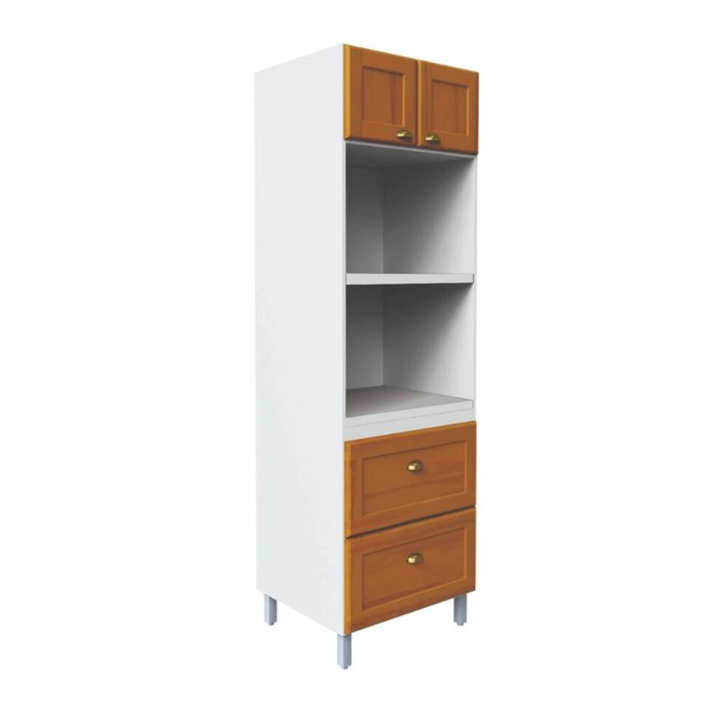 TORRE PARA HORNO 63 CM BLANCO/MIEL - MADERA MACIZA