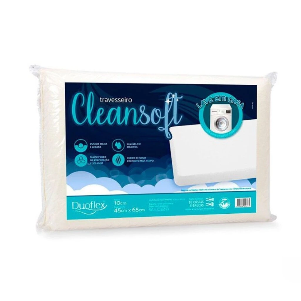 ALMOHADA ESPUMA POLIURETANO ANTIACARO CLEANSOFT