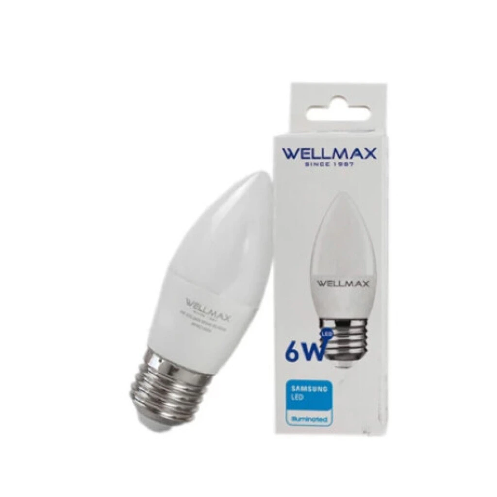 Lampara Led Vela 6W - E27 Luz Fría Wellmax