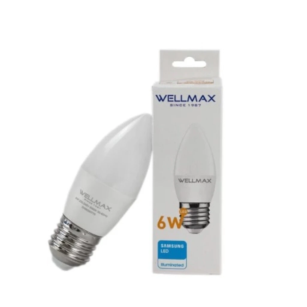 Lampara Led Vela 6W - E27 Luz Cálida Wellmax