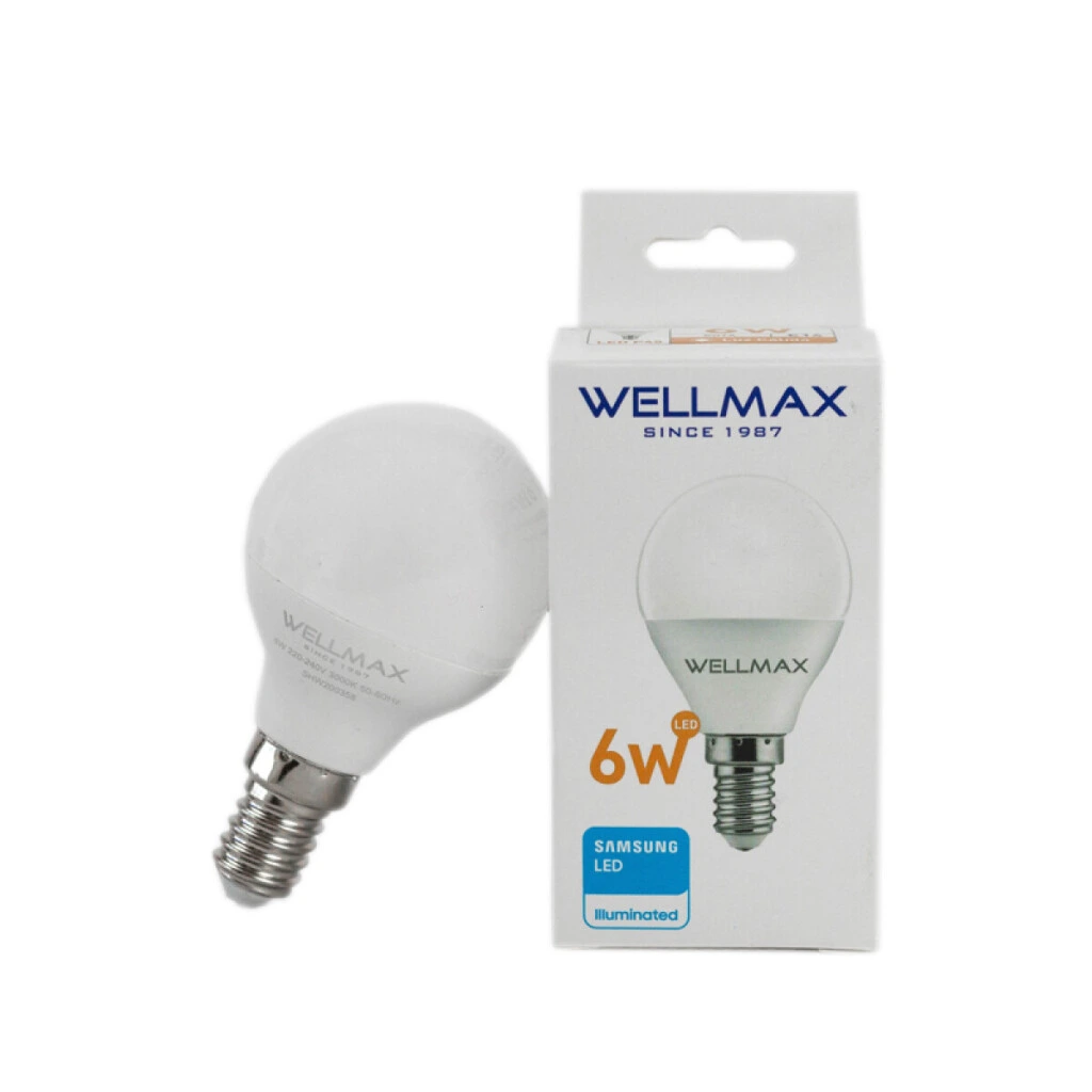 Lampara Led Gota 6W - E14 Luz Cálida Wellmax