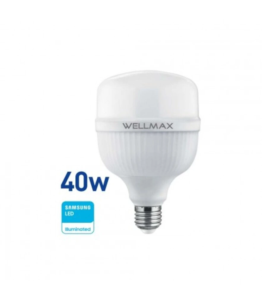 Lampara Led T-Bulb 40W - E27 Luz Fría Wellmax