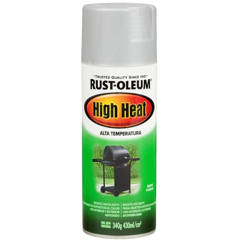 Esmalte aerosol alta temperatura 340Gr - Aluminio Rust Oleum
