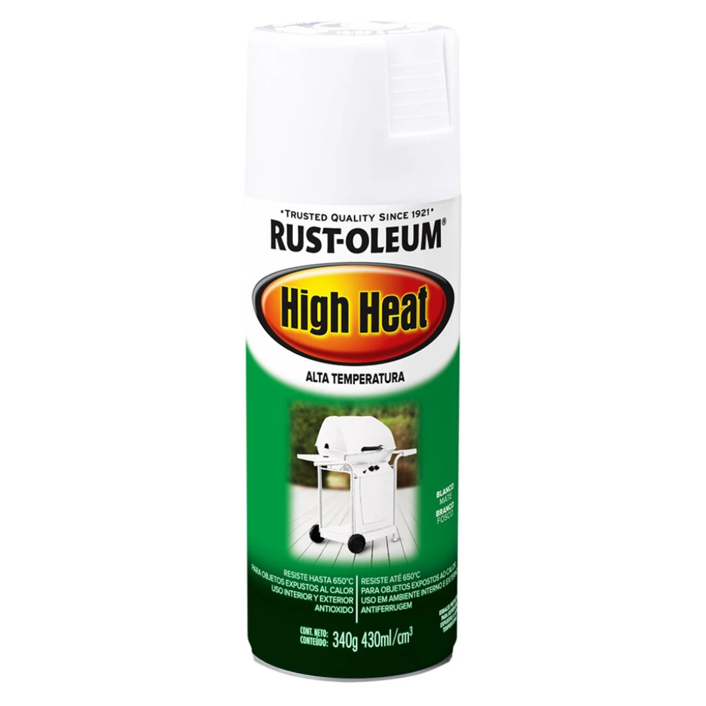 Esmalte aerosol alta temperatura 340Gr - Blanco Rust Oleum