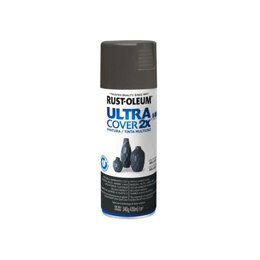 Esmalte Aerosol Brillante 340Gr - Gris Oscuro Rust Oleum