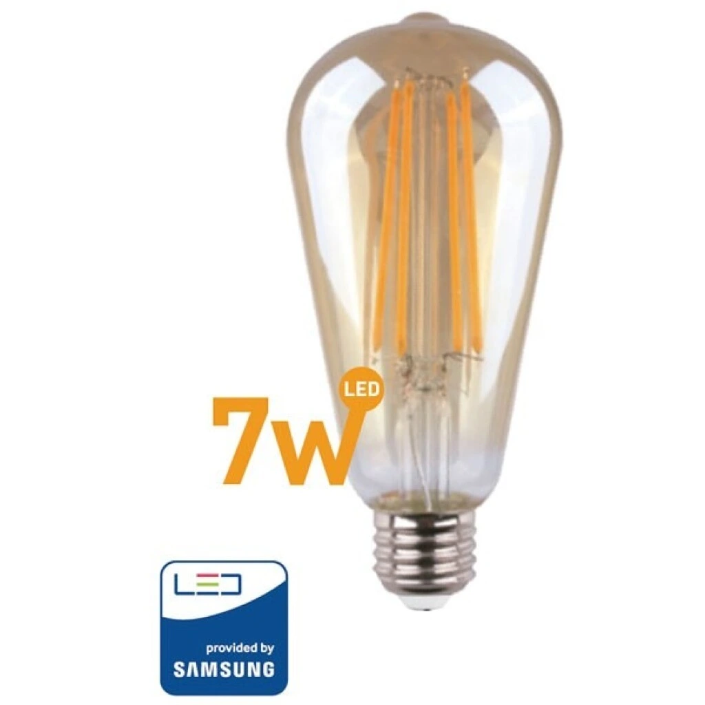 Lampara Led Decorativa ST64 7W - E27 Luz Cálida Wellmax