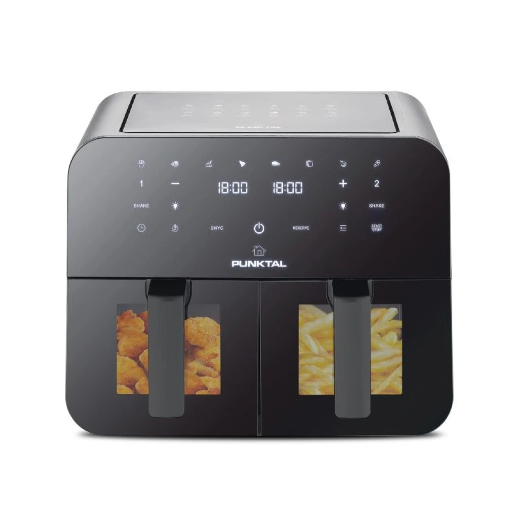 FREIDORA SIN ACEITE DIGITAL DOBLE CESTO - PUNKTAL PK-909 FD