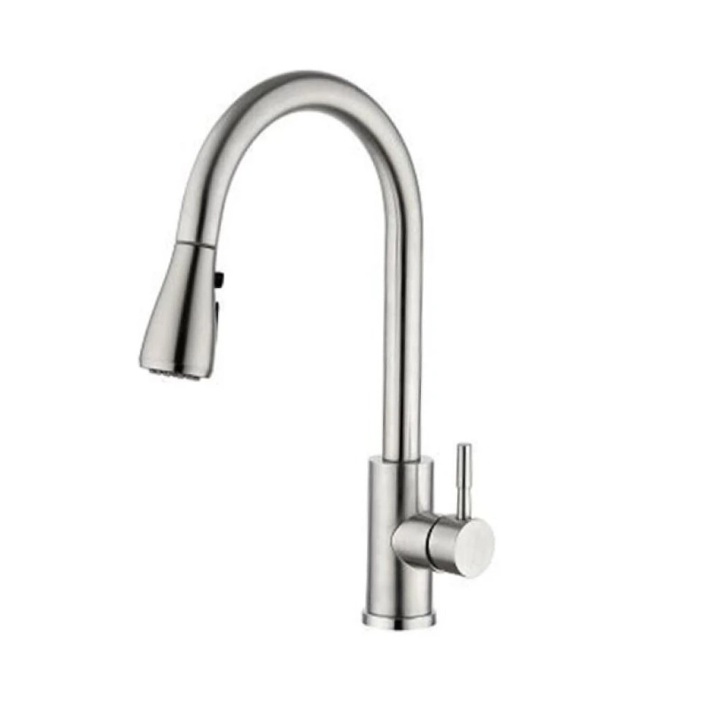MEZCLADORA PARA MESADA DE ACERO INOX - ROSETA EXTRAIBLE