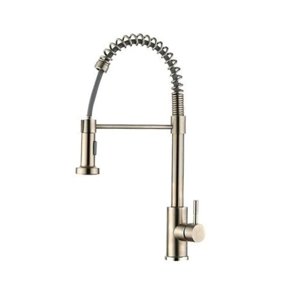 MEZCLADORA PARA MESADA ALTO DE ACERO - ROSETA EXTRAIBLE