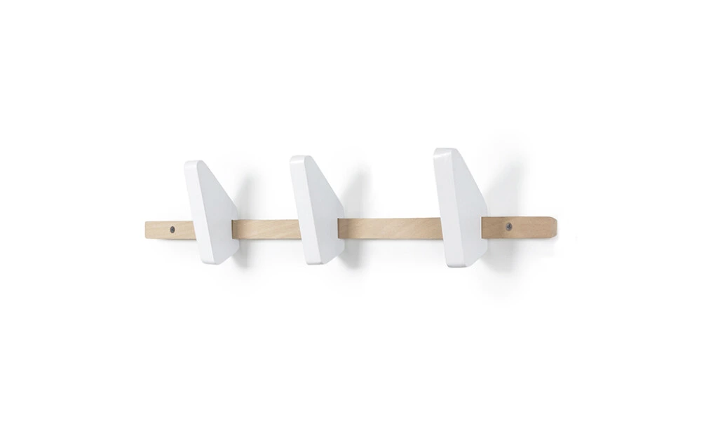 Perchero Triple De Madera Deslizable C8703