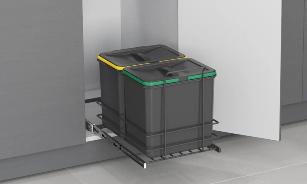 Cubo De Basura 2x16lts Modulo 400 Antracita