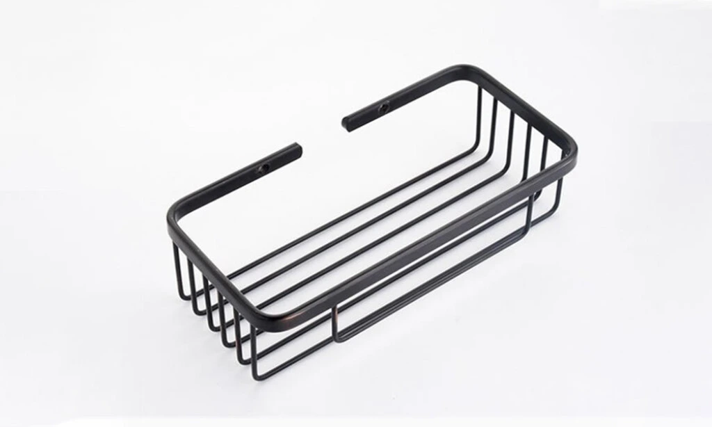 Estante De Baño Negro 32 Cm