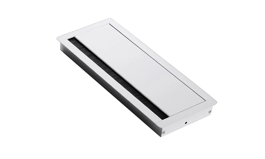 Pasa Cable Rectangular Blanco