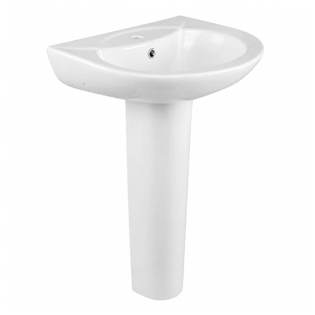 LAVATORIO DE LOZA CON PEDESTAL ASIS