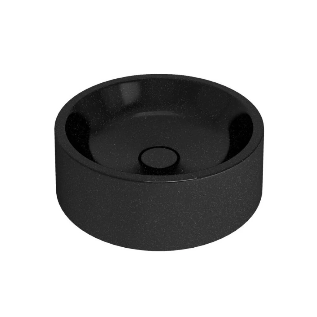 BACHA DE APOYO 35 X 12 REDONDA - NEGRO PERLADO