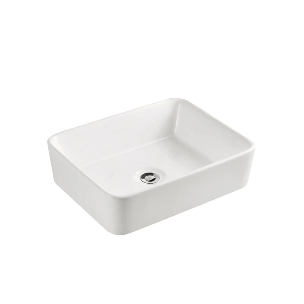 BACHA DE APOYO RECTANGULAR - BLANCA 48 X 37 CM