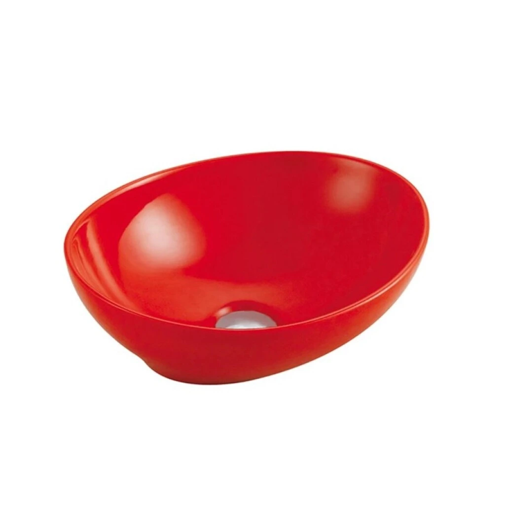 BACHA DE APOYO OVAL 41 X 33 ROJA - AQ2122