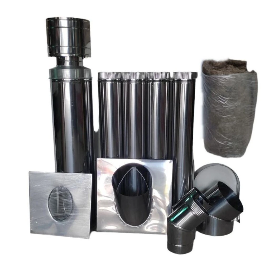 KIT DE CAÑOS ACERO INOX 150 MM P/CALEFACTOR TROMEN - PARED