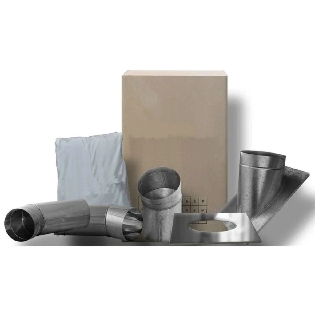 KIT DE CAÑOS ÑUKE 120 MM ACERO INOXIDABLE - SALIDA EXTRA PARED