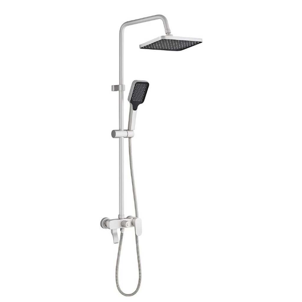 BARRAL DE DUCHA CON GRIFERIA A INOX. - SATINADO