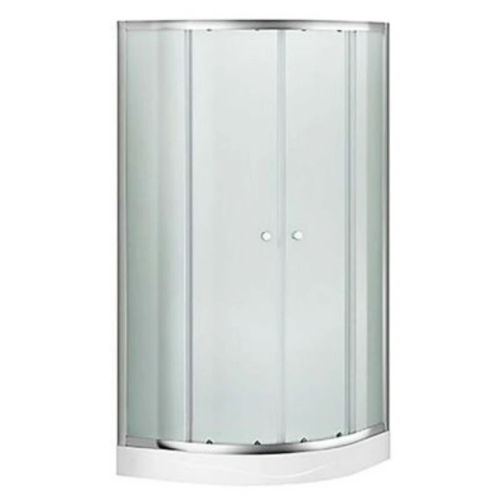 MAMPARA DE BAÑO ESQUINERA ESMERILADA 90 X 90 X 2.00 MT