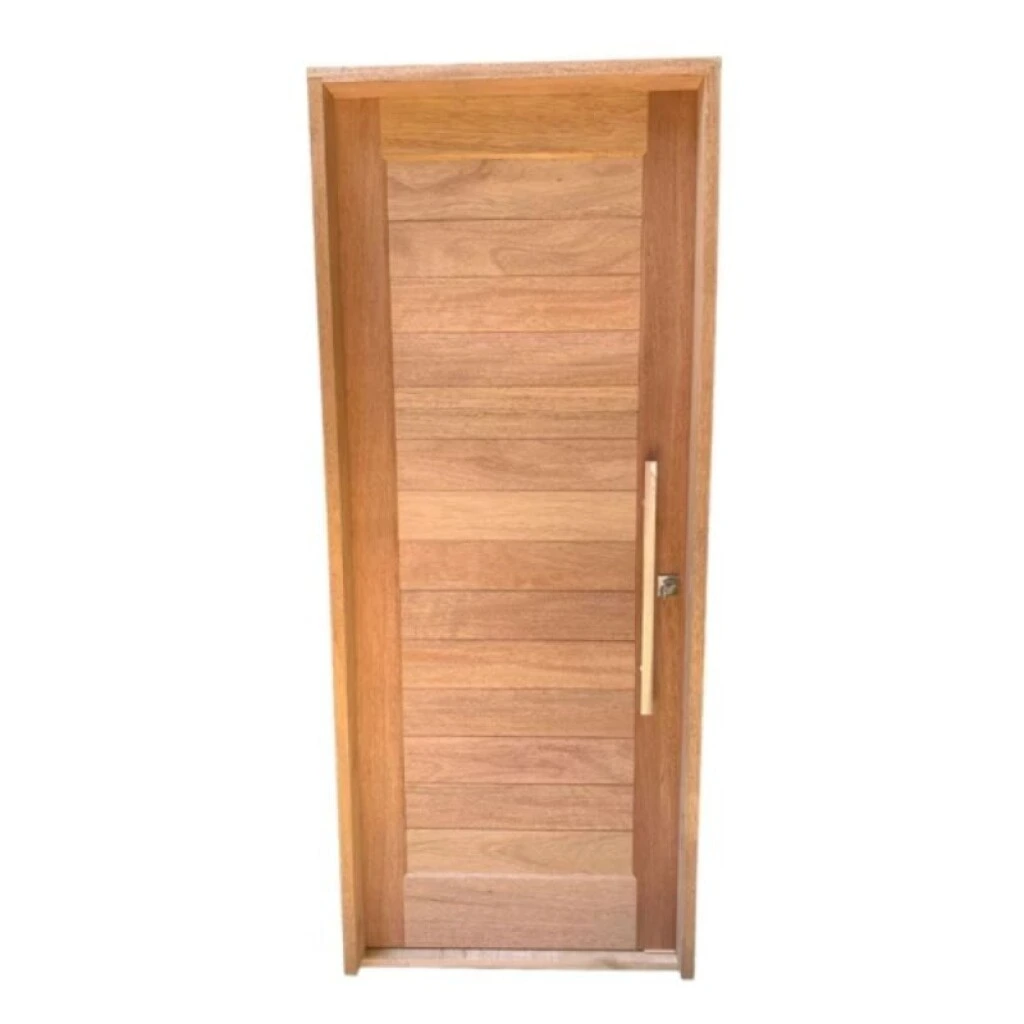 PUERTA EXTERIOR DE CEDRO 2,05 X 0,84 CON BARROTE - IZQUIERDA