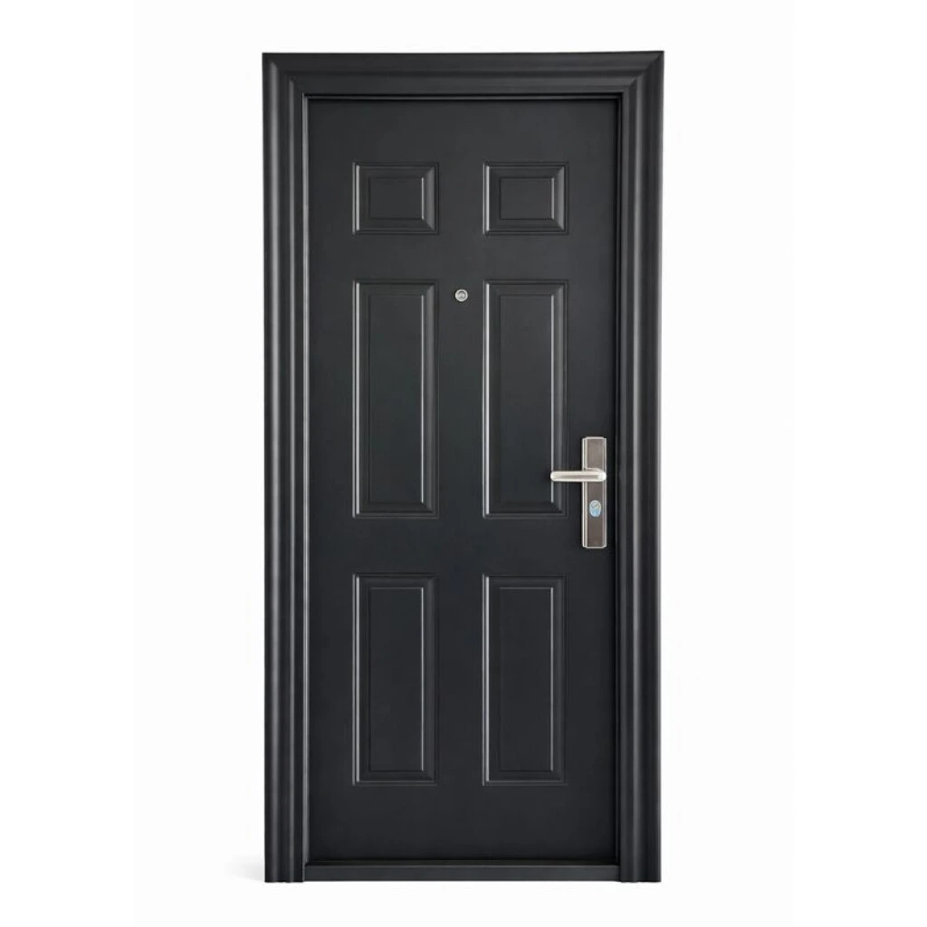 PUERTA SEMI BLINDADA 2.05 X 86 NEGRA 27 KG - IZQUIERDA